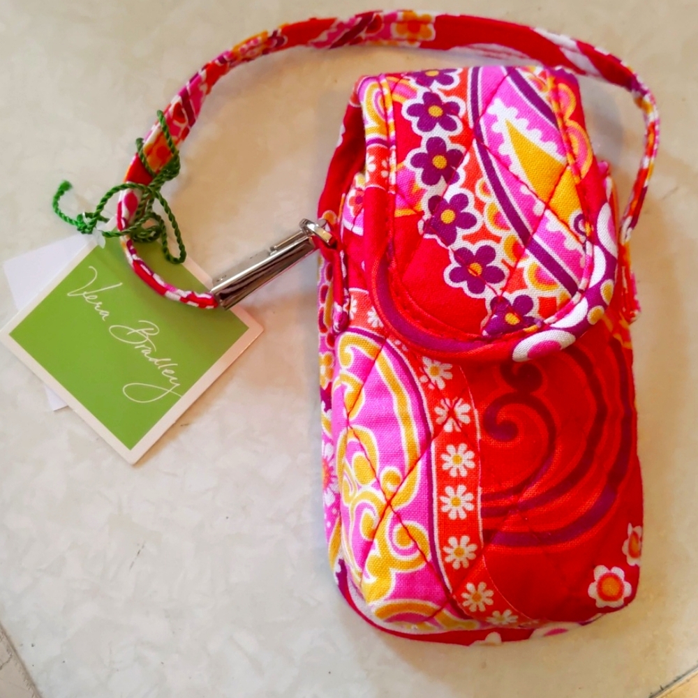 Vera Bradley Raspberry Fizz cell / hand sanitizer